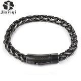 Jiayiqi Black Steel Bracelets